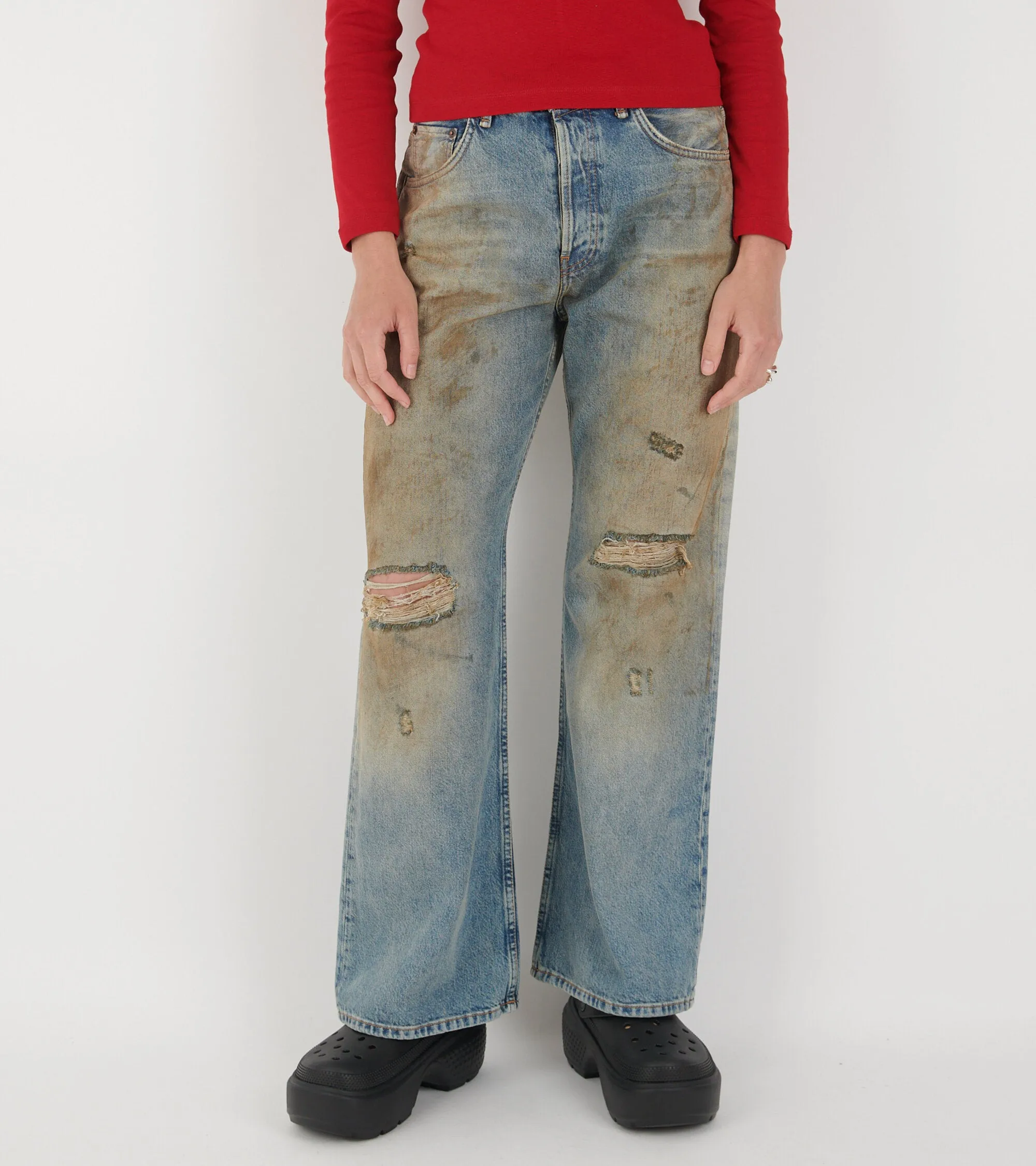 2021F Loose Fit Jeans Mid Blue