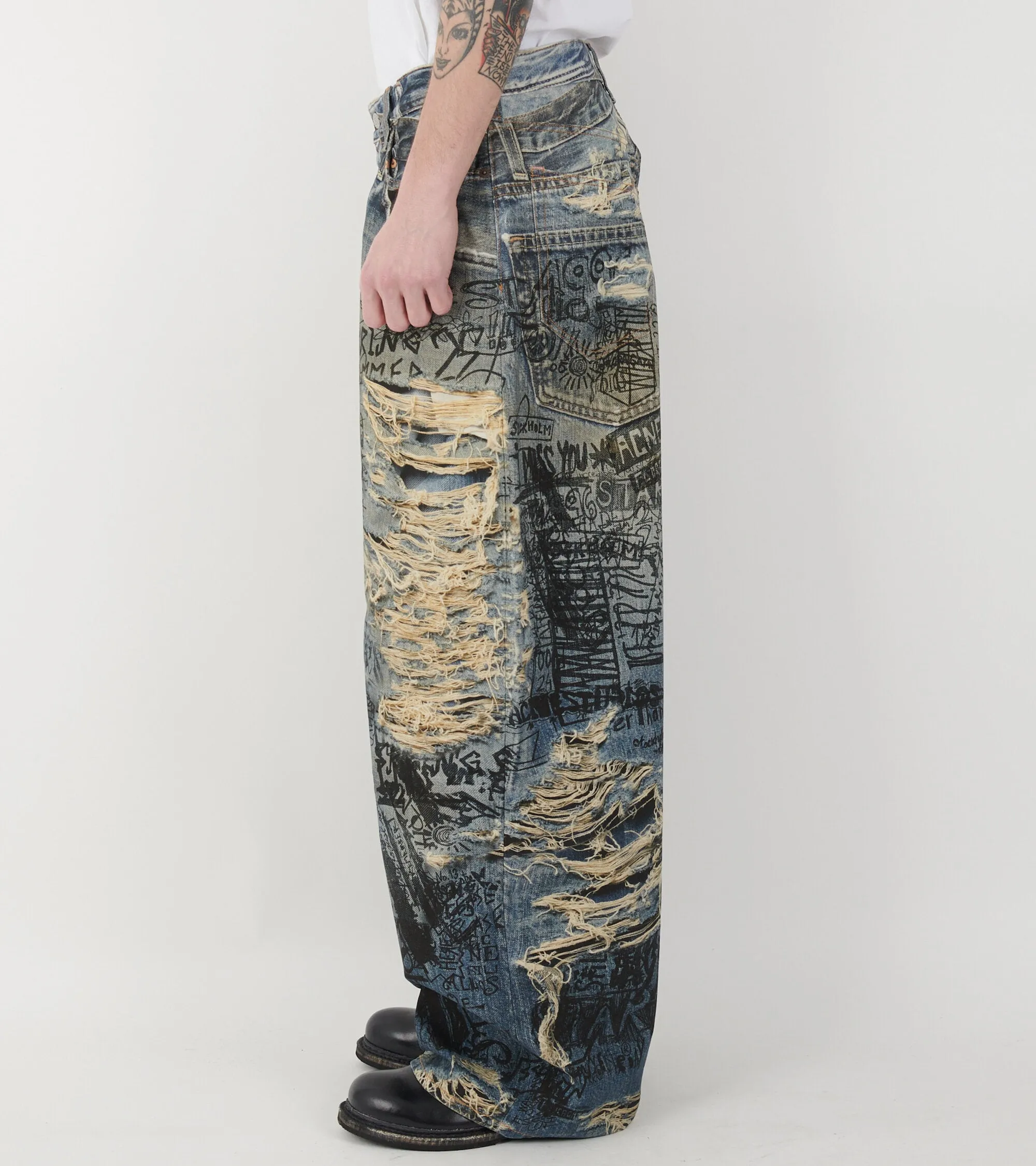 2023 Super Baggy Fit Jeans Mid Blue