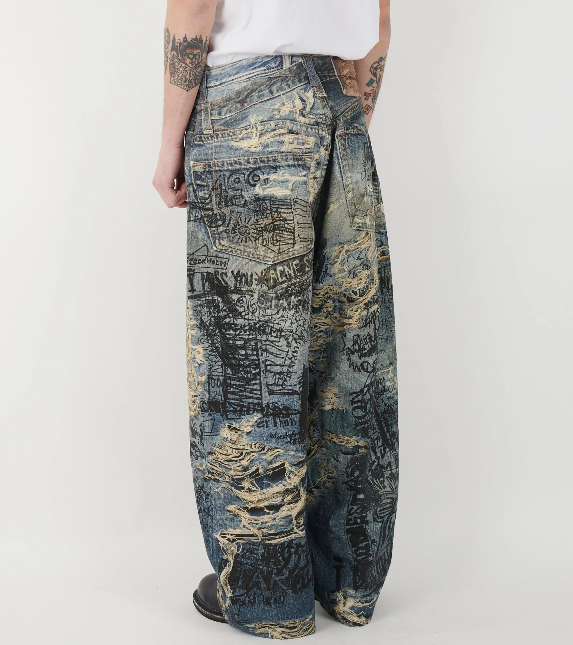 2023 Super Baggy Fit Jeans Mid Blue