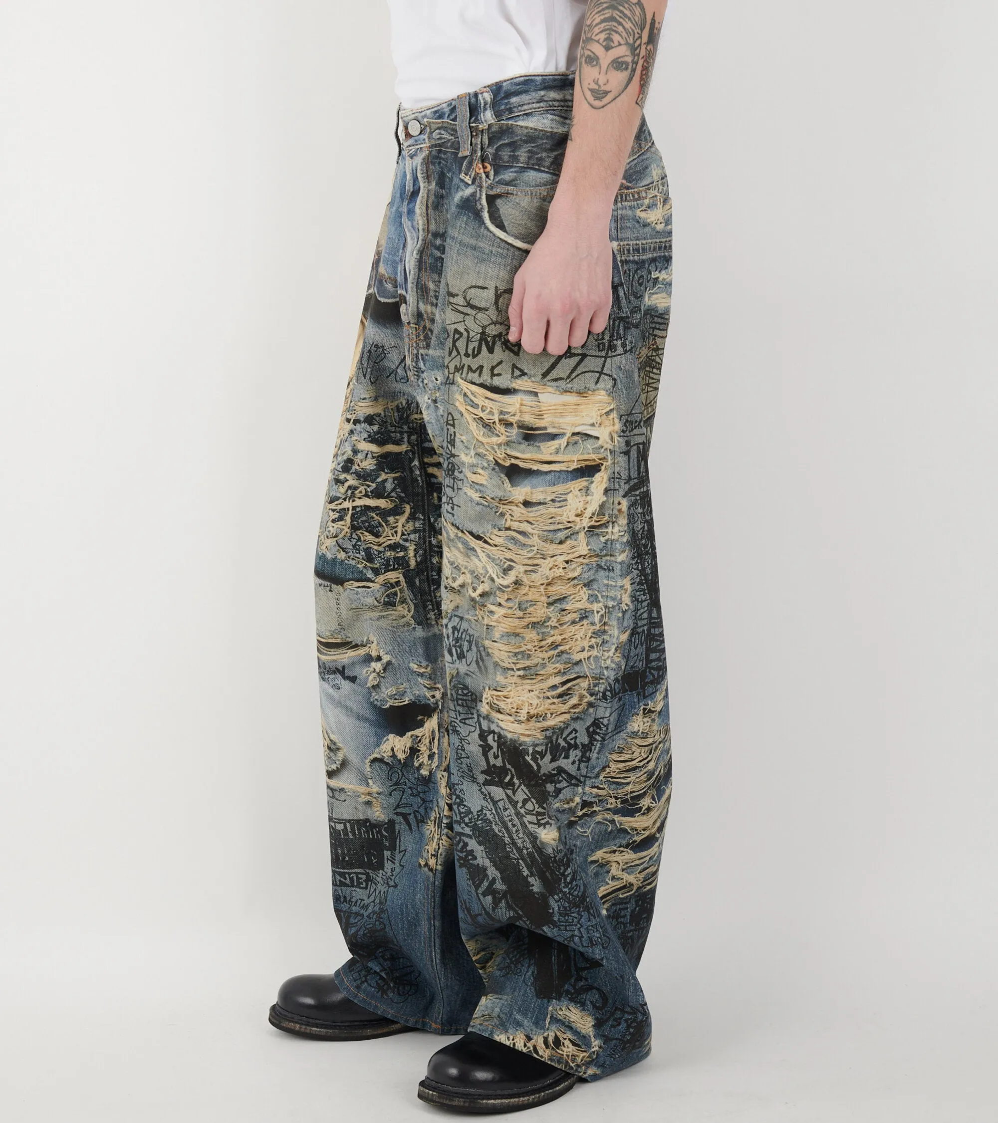 2023 Super Baggy Fit Jeans Mid Blue