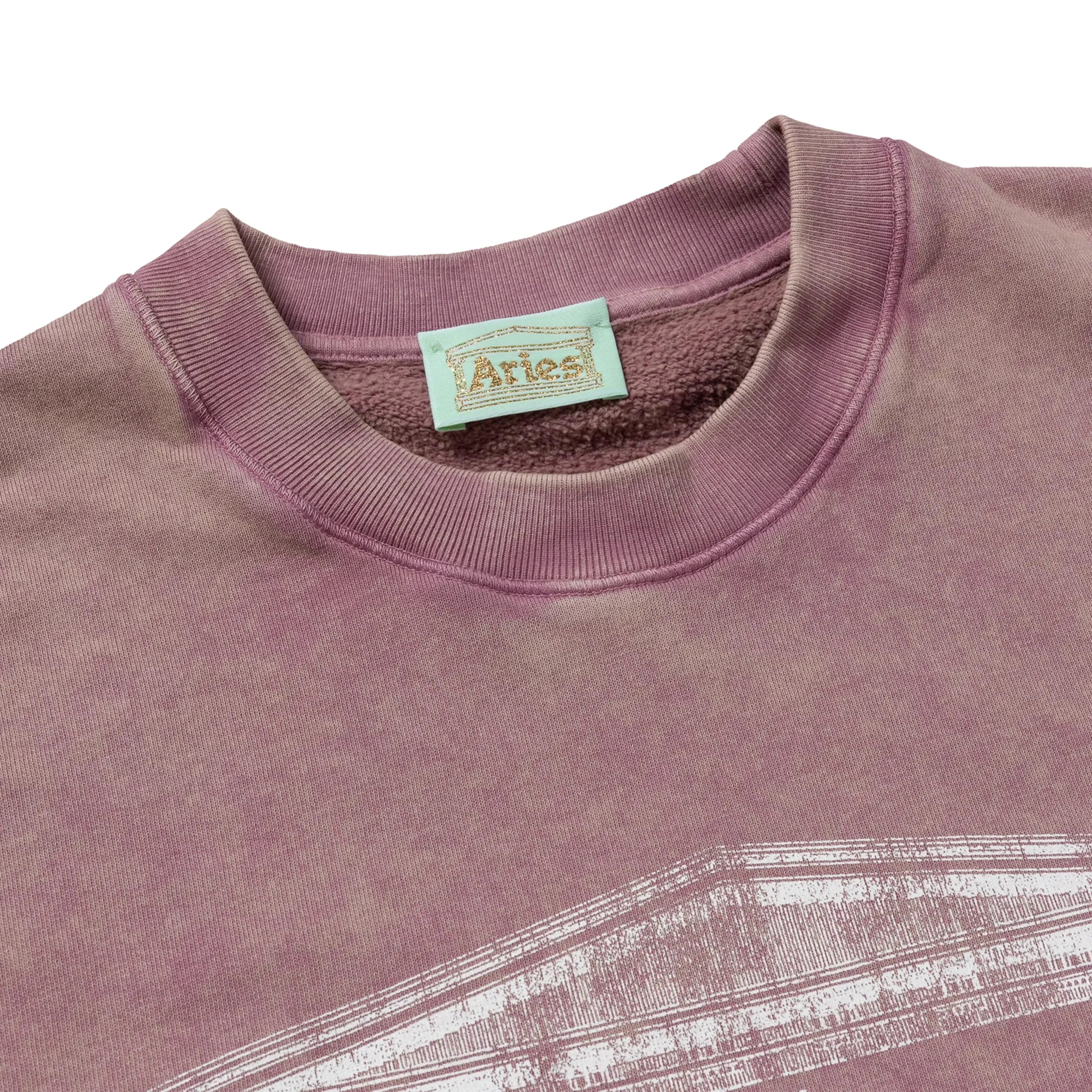 Aries Womens Aged Ancient Column Sweat Pink