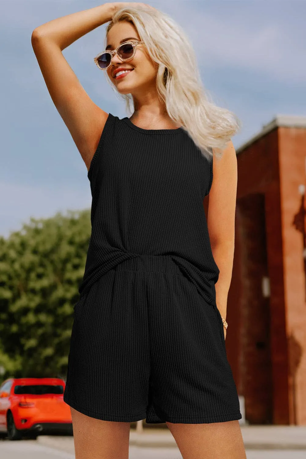 Corded Shorts Set