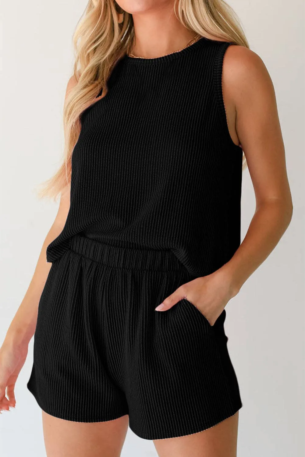 Corded Shorts Set