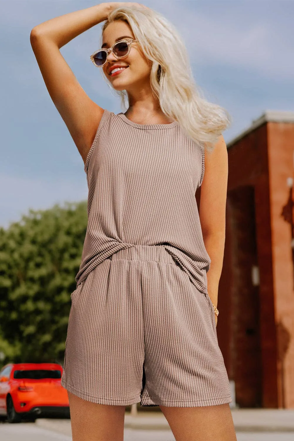 Corded Shorts Set