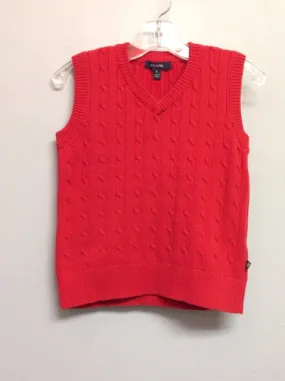 E.LAND Size 6 Red Cableknit Cotton Boys Sweaters & Vests