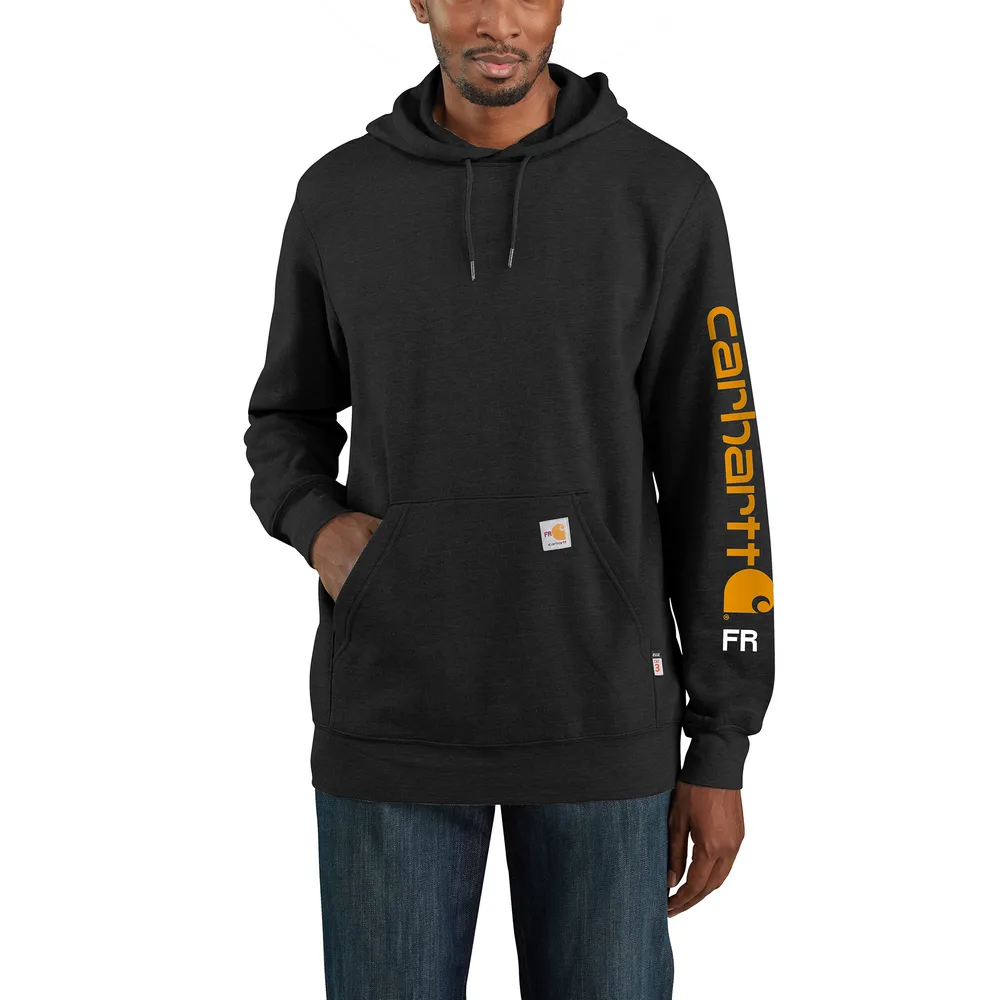 Flame Resistant Force Loose Fit Midweight Logo Sleeve Graphic Sweatshirt - BLK-Black | Carhartt 104505