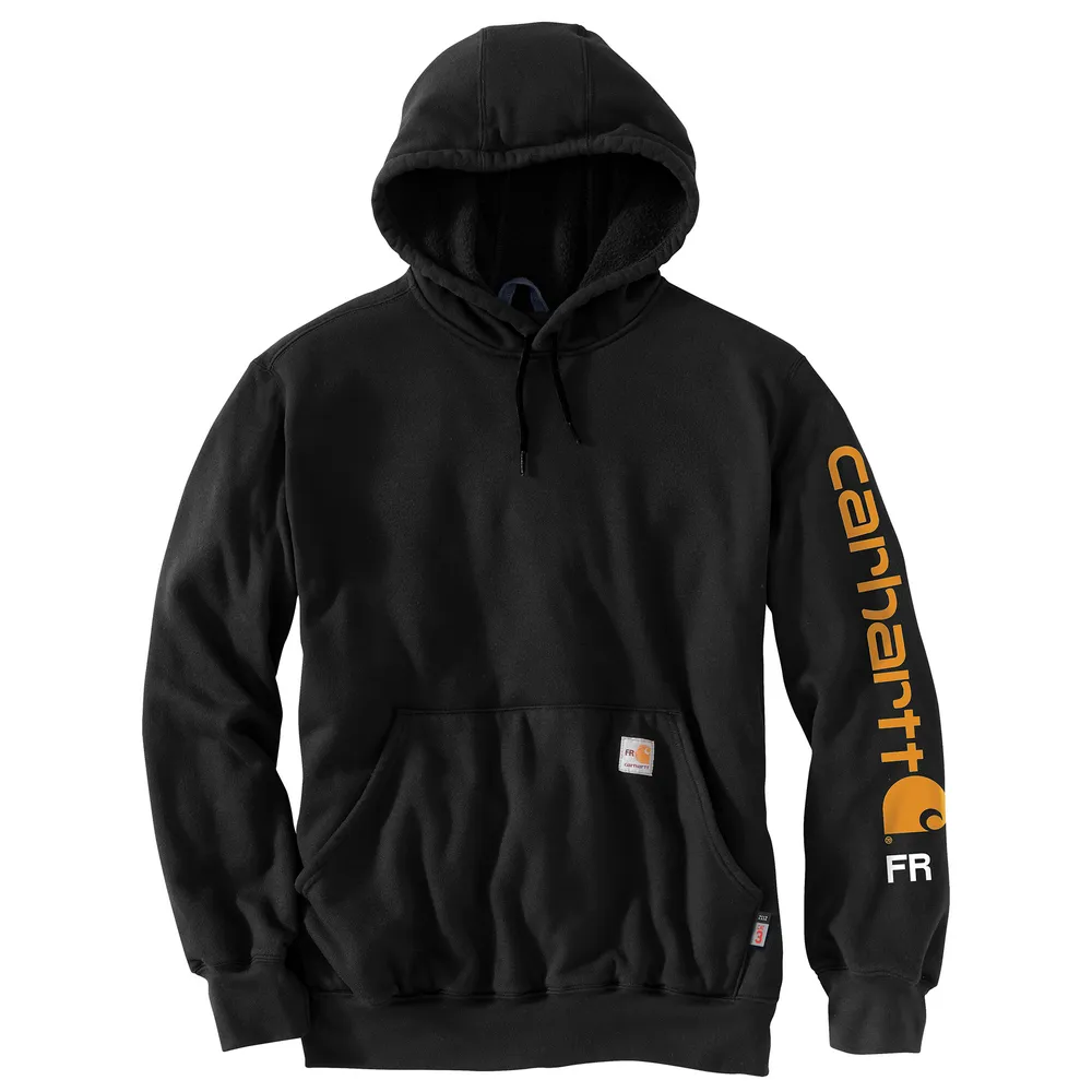 Flame Resistant Force Loose Fit Midweight Logo Sleeve Graphic Sweatshirt - BLK-Black | Carhartt 104505