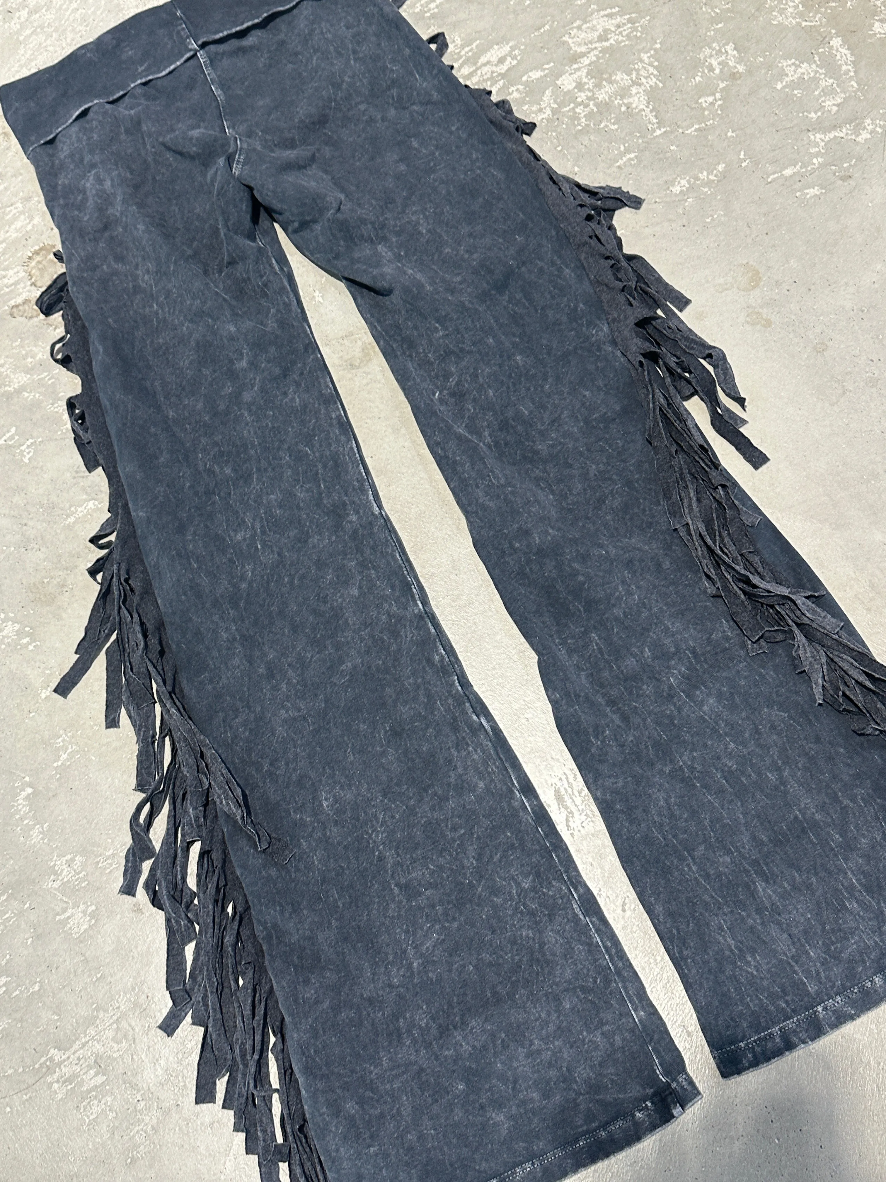 Gypsy Raven Fringed Flares