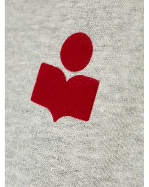Isabel Marant Ross Sweatshirt in Grey and Red