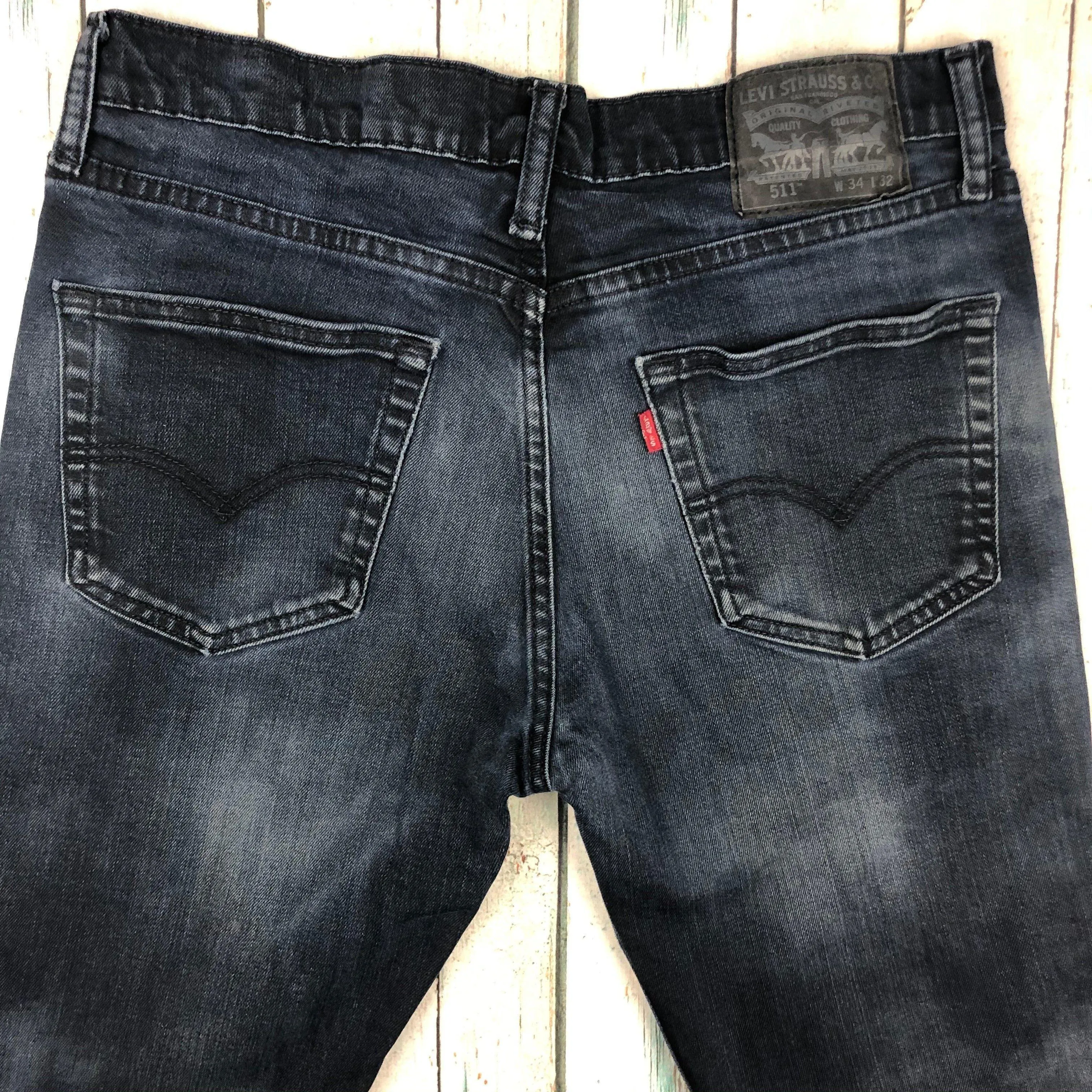 Levis Slim Straight 511 Men's Denim Jeans - Size 34/32
