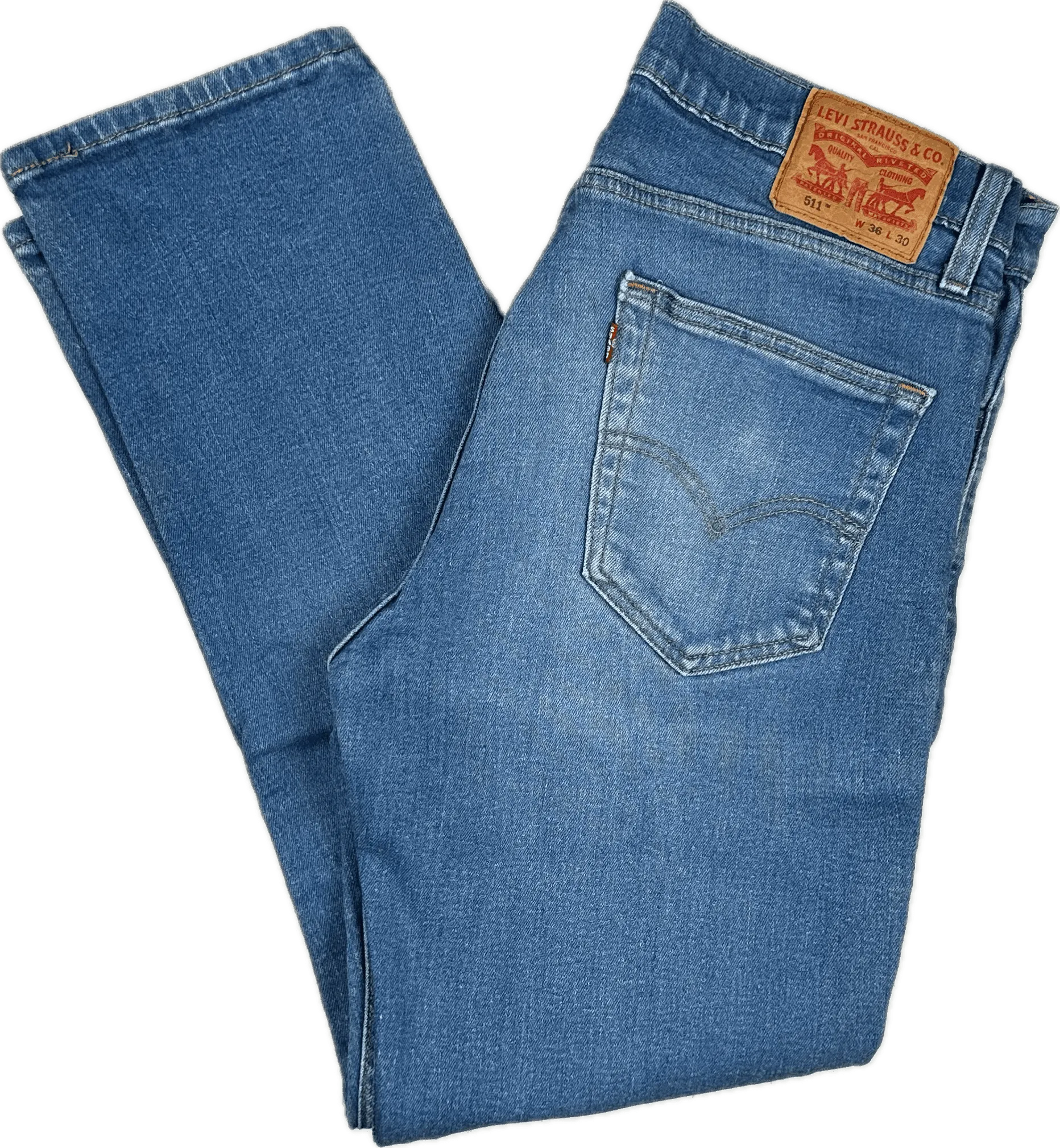 Levis Slim Straight 511 Men's Denim Jeans - Size 36/30