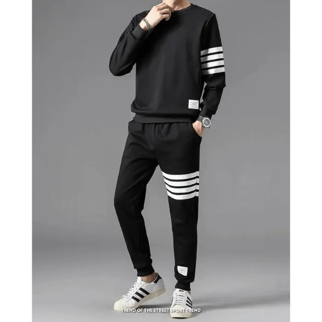 Men's Comfortable Long-Sleeve Sweater & Jogger Set