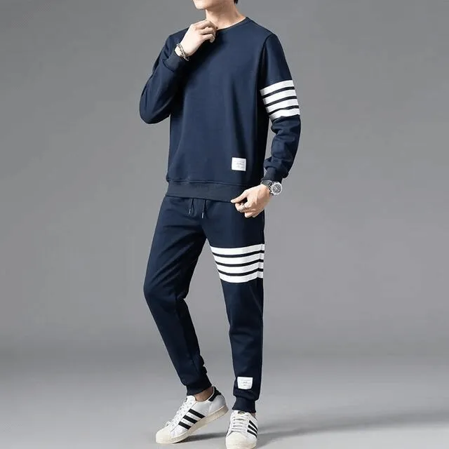 Men's Comfortable Long-Sleeve Sweater & Jogger Set
