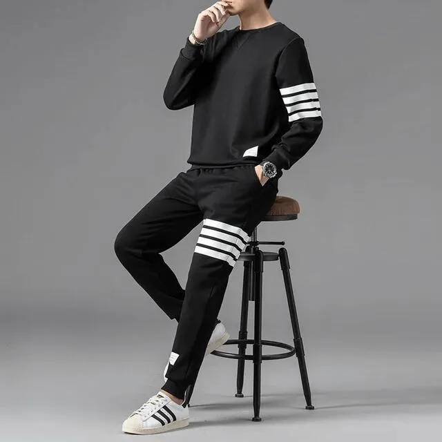 Men's Comfortable Long-Sleeve Sweater & Jogger Set