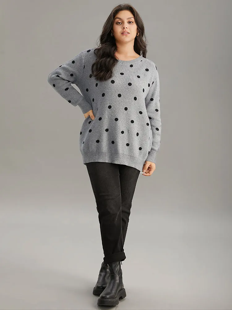 Supersoft Essentials Polka Dot Knit Pullover