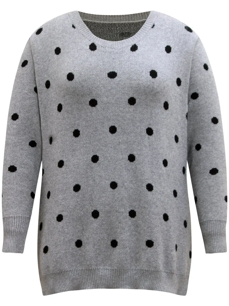 Supersoft Essentials Polka Dot Knit Pullover