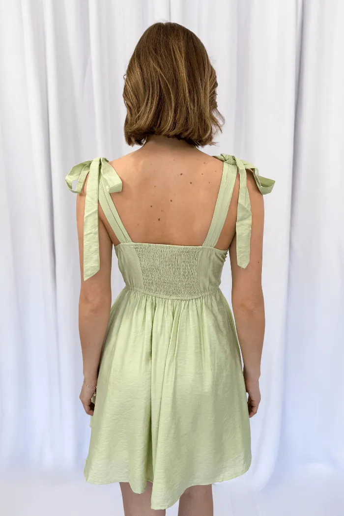 Sweetheart Mini Dress in Sage